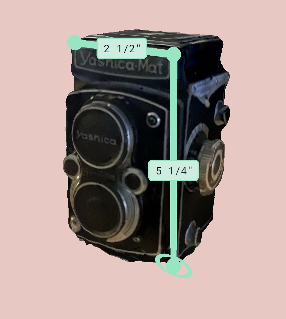 Image of the LiDAR derived scan with overlay illustrating measurements to scale.